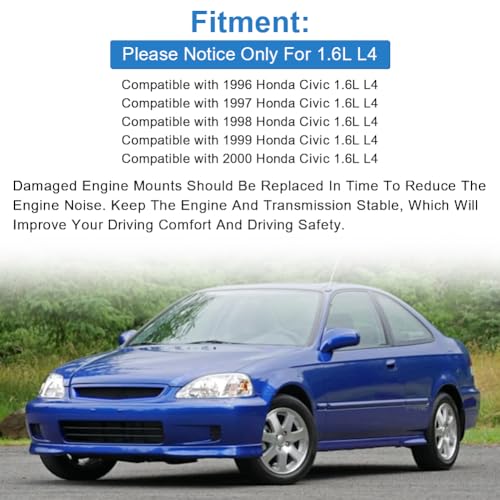 Engine Motor Transmission Mount Replacement for 1996- 2000 Honda Civic 1.6L - size: 5PCS-Compatible with 1996-2000 Civic Civic 1.6L