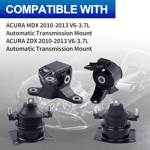 4PCS Engine Motor Mount Set for 2010-2013 Acura MDX ZDX 3.7L V6 Auto - size: MDX 2010-2013 auto