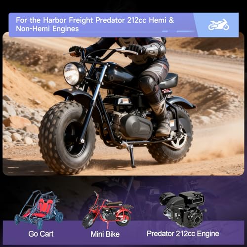 Billet Rod（3.308）Kit for Predator 212cc Hemi and Non-Hemi versions Engine - size: With 70mm Flat Top Piston Kit