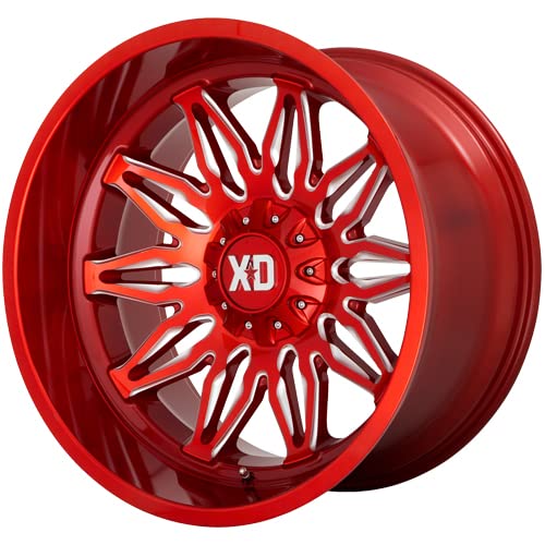 XD Wheels Xd859 Gunner Candy RED Milled Wheel with Alloy Steel (20 x 10. inches /6 x 106 mm, -18 mm Offset)