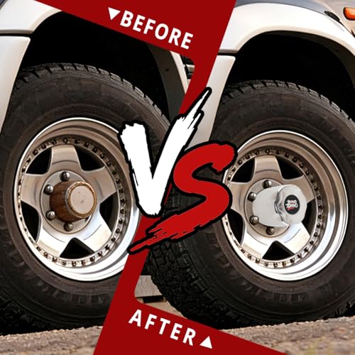 RTrhinotuning 4 PCS 4.25 in Stainless Steel Trailer Wheel Center Caps for Truck SUV RV Rim Center Caps 4.37“ Tall Chrome Push Through Hub Covers - color: Chrome