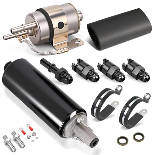 Yinlowa 255LPH Inline Fuel Pump Kit, Replaces GSL392, 58 PSI LS Swap - size: 58PSI Fuel Filter+GSL392 Pump