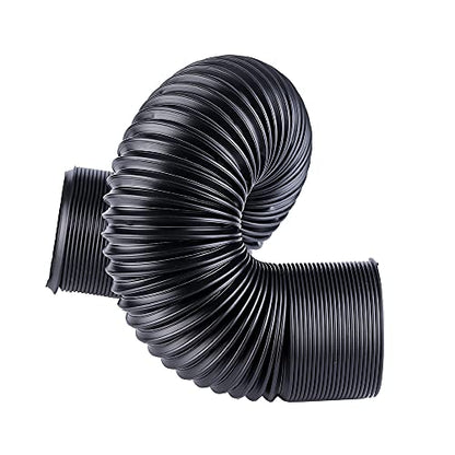 Adjustable 76mm/3inch Air Intake Universal Car Cold Air Turbo Intake Inlet Flexible Duct Tube Hose Pipe Induction Kit Black Length 25cm to 1meter - size: ID: 3.0 inch