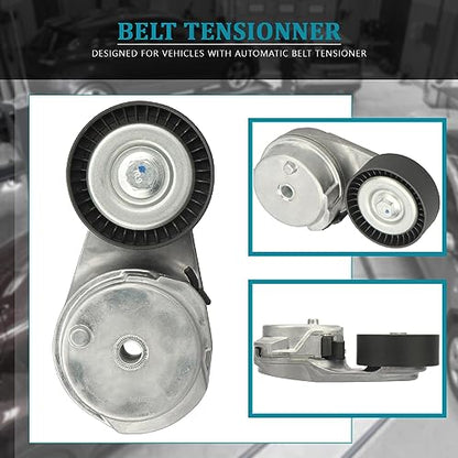 IRONTEK Belt Tensioner Pulley Assembly fit for Chrysler (2005-2020 300/2008-2010 Town & Country), for Jeep (2006-2010 Commander/ 2005-2021 Grand Cherokee) #89377 38323 7B0903315 4861660AA - size: 4861660AA