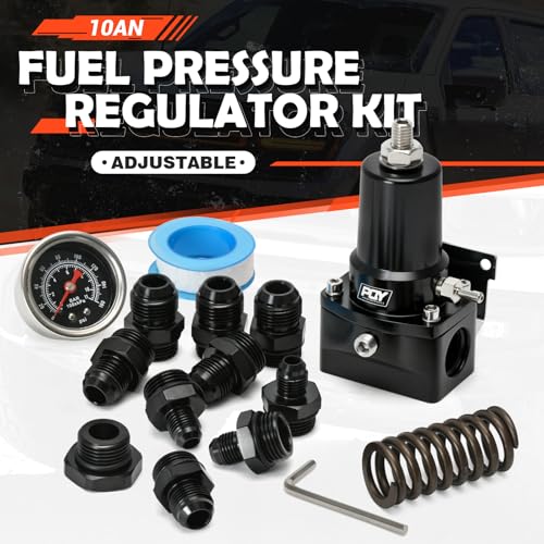 Adjustable EFI Fuel Pressure Regulator Kit 30-140PSI 10AN Return Feed