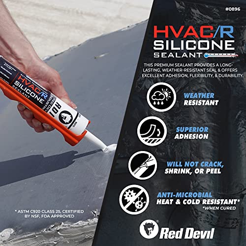 Red Devil 089650 Extreme Temperature HVAC/R Silicone Sealant, 280 ml, Aluminum, 1 Pack, Made in USA - color: Aluminum, size: 1 Pack