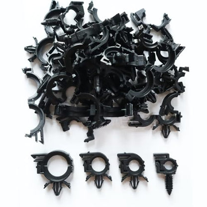 Push Mount Car Wire Clips Assorted Sizes, Universal Auto Wire Loom Routing Clips Assortment Kit (Pack of 40)