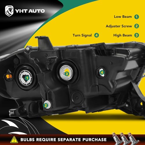 YHTAUTO Pair Headlights Assembly for Toyota Tacoma 2016-2023 - size: 2016-2023