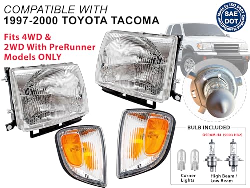 APA Replacement Head Light Corner Parking 1997-2000 Tacoma 2WD With PreRunner 1998-2000 4WD Combo SET - color: 1997-2000 Tacoma 2WD with PreRunner Combo