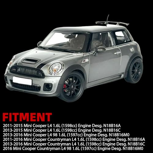 MITZONE N18B16A Aluminum Engine Valve Cover Kit Compatible with Mini Cooper Countryman 2011-2016 OE 11127646552 11127603390 V758239780