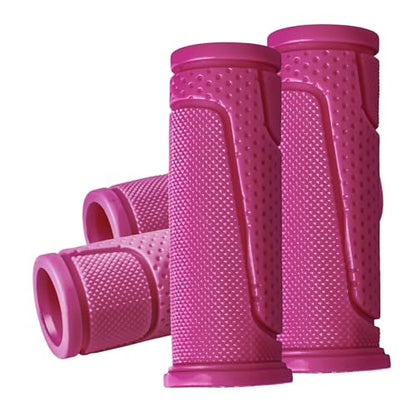 9-Color Kids Bike Handlebar Grips - Non-Slip TPR Bicycle Grips for Mini Bikes & Micro Scooters (22.2mm, 90mm) - color: Rose