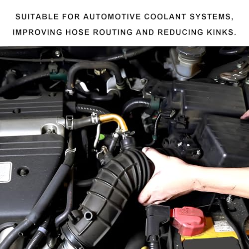 Sun Walker 2 PCS 90° Elbow Heater Hose Connector, 5/8" 16mm Automotive Heater Pipe Adapter Elbow Coolant Fitting, 90 Degree Bend Hose Connectors Replacement, Car Accessories - color: 16mm