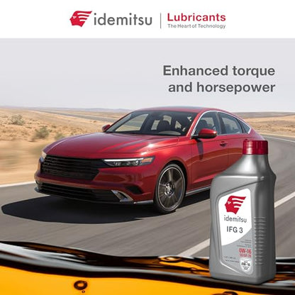 Idemitsu IFG3 0W-16 SP/GF-7B Full Synthetic Motor Oil – 1 Qt, 2 Pack - size: 1 Quart, style: 2 Pack