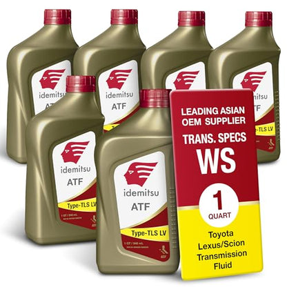 Idemitsu ATF Type TLS-LV (WS) Transmission Fluid – 1 Qt, 6 Pack - size: 1 Quart, style: 6 Pack