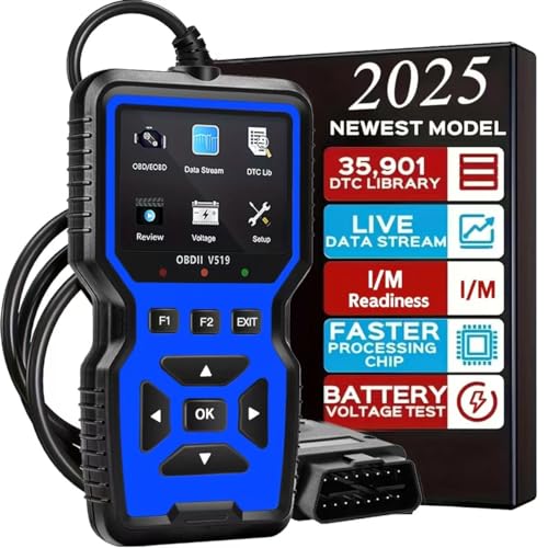 OBD2 Scanner Diagnostic Tool - Check Engine Light Code Reader, Reset Function, Data Stream, I/M Readiness, Full Features, Modes 6 & 8, for All 1996+ Vehicles, Automotriz Scanner - color: Blue