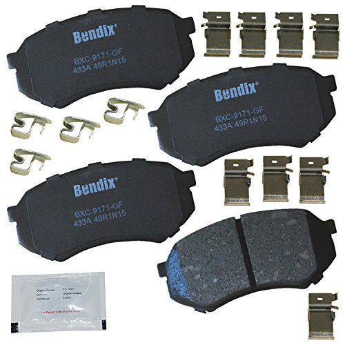 Bendix Priority1 CFC433A Disc Brake Pad Set Ceramic for Mitsubishi Fuso FE 1995-1990, FE-HD 1999-1996, FE-HD 2002, Toyota Tacoma 2004-1995 - size: CFC433A