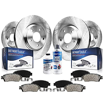 Detroit Axle - Brake Kit for 2006 BMW 325i, 2007 328i Rotors and Brake Pads - size: 10PR280069/kit