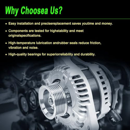 Alternator Compatible with 08-2010 Odyssey 2009-2011 Pilot 3.5/3.7L - size: 2008-2010 Odyssey