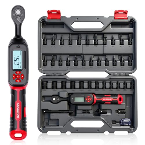40-Piece 1/4" Digital Torque Wrench Set, 1-22 Ft.lb / 1.5-30 N.m - size: 1/4" 40pcs-Bike 1.5-30N.m/1-22Ft.lb