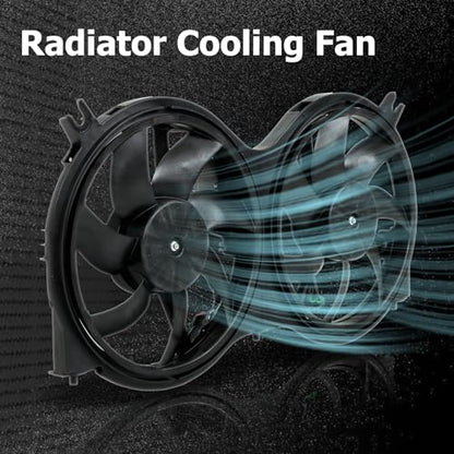 WFLNHB Radiator Cooling Fan Replacement for Infiniti QX60 2014-2020 Replacement for Nissan Pathfinder 2013-2020 621-586