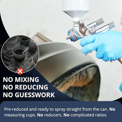 Hyper Silver Metallic Automotive Midcoat Paint (1 Gallon): Ready to Spray Body Paint for Full Vehicle and Large Projects, Use with Primer Basecoat and Clearcoat, Luna Eclipse - color: Gallon