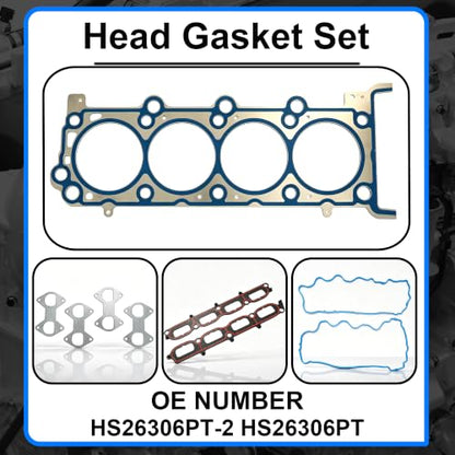 5.4 Full Head Gasket Set w/Head Bolts Fit for Ford Lincoln 07-14 HS26306PT - size: 5.4 Full Head Gasket Set w/Head Bolts