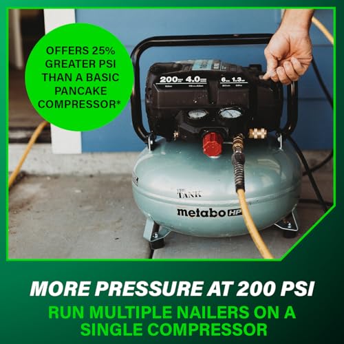 Metabo HPT Portable Pancake Air Compressor, 6 Gallon 200 PSI, EC914S - style: 6-Gallon Pancake, 200 PSI