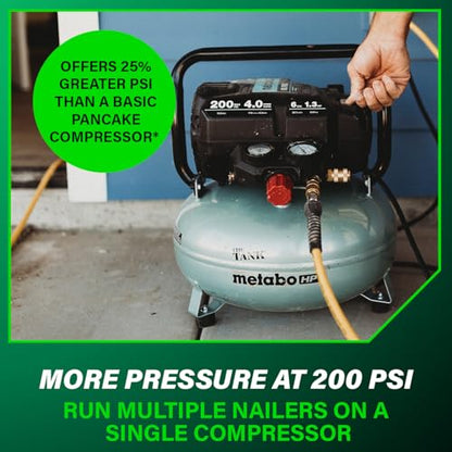Metabo HPT Portable Pancake Air Compressor, 6 Gallon 200 PSI, EC914S - style: 6-Gallon Pancake, 200 PSI