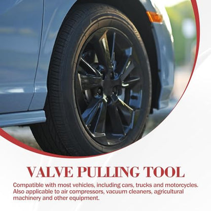 2 PCS Valve Stem Installation Fishing Tool, 3 in 1 Tire Valve Stem Puller & Plug Core Remover, Multifunction Car Tire Repair Tool for Valve Stem Removal and Installation, Auto Accessories