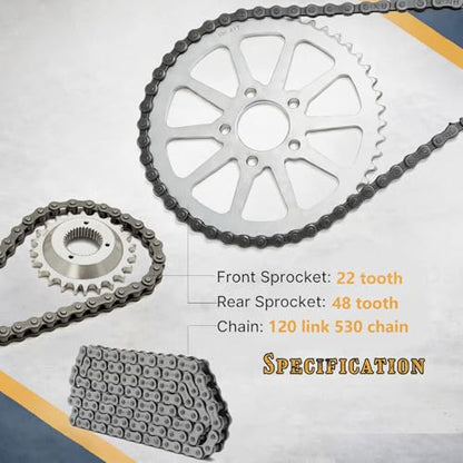 TOFR Chain Drive Transmission Sprocket Conversion Kit for Harley Sportster