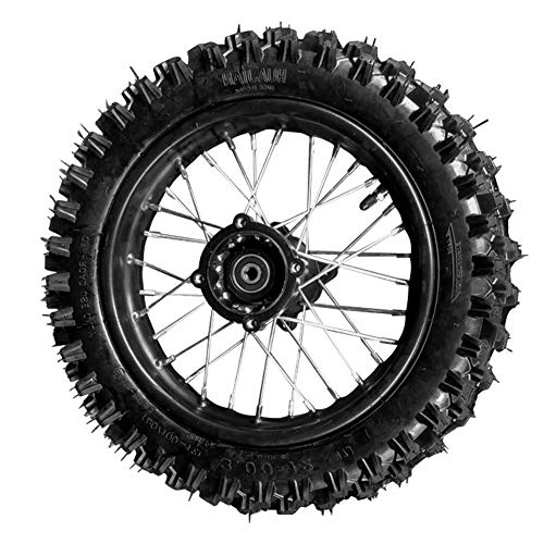 80/100-12inch Rear Tire Disc Brake Wheel Rim With 12mm Bearing Set for Pit Pro Dirt Bike - size: 80/100-12