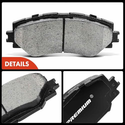 A-Premium Front and Rear Ceramic Brake Pads Compatible with Toyota & Scion