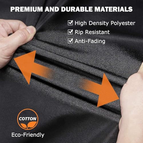 Motorcycle Cover Waterproof Outdoor,Scratch-Proof Cotton Fleece Lining - size: 104Lx41Wx50H Inch