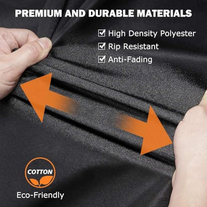 Motorcycle Cover Waterproof Outdoor,Scratch-Proof Cotton Fleece Lining - size: 104Lx41Wx50H Inch