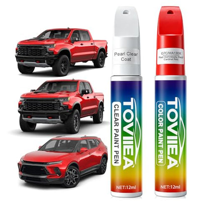 Red Hot(G7C/WA130X) Touch Up Paint for Chevrolet - color: (G7C/WA130X)Red Hot/Velocity Red/Cardinal Red for 2026 Silverado/2025 Silverado/2024 Silverado/2024 Equinox EV/2024 Blazer/2024 Express Passenger/2024 Express Cargo
