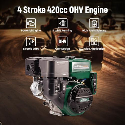 maXpeedingrods 15HP 420cc Gas Engine, Electric Start 4 Stroke OHV,EPA - style: 420cc+Electric Start