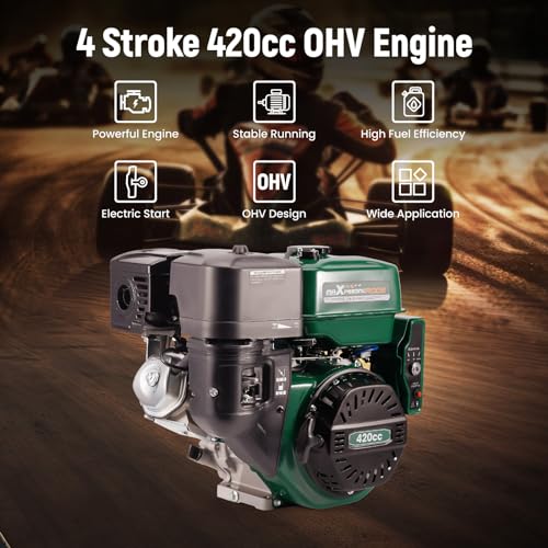 maXpeedingrods 15HP 420cc Gas Engine, Electric Start 4 Stroke OHV,EPA - style: 420cc+Electric Start