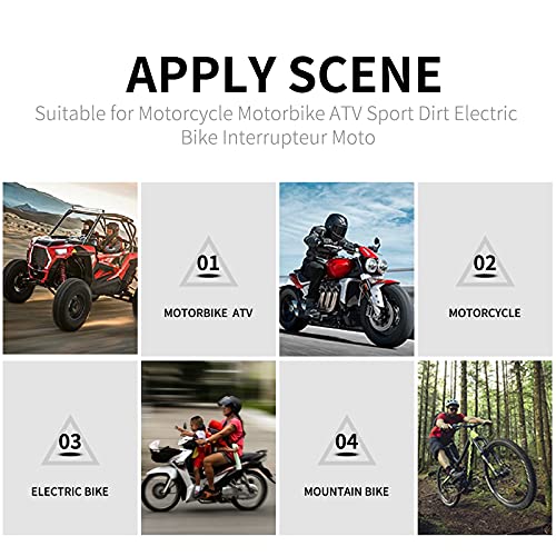 1" CNC Aluminum Alloy Motorcycle Switches Handlebar Mount Switch Headlight Fog Light ON Off Start Kill Horn Lock Reset Button