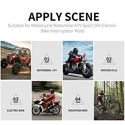 1" CNC Aluminum Alloy Motorcycle Switches Handlebar Mount Switch Headlight Fog Light ON Off Start Kill Horn Lock Reset Button