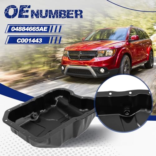 264-361 Engine Oil Pan, Fit for Chrysler 200 Cirrus Sebring, Dodge Avenger Journey Caliber, Jeep Compass Patriot, L4 2.0L 2.4L - size: 04884665AE