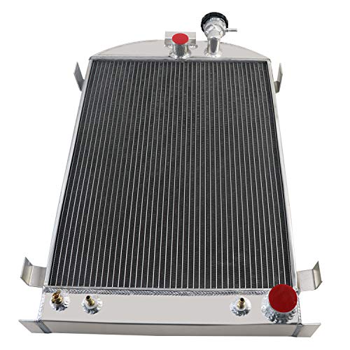 4 Row Aluminum Radiator for 1930-1936 Ford Model-A Hot Rod Chevy V8