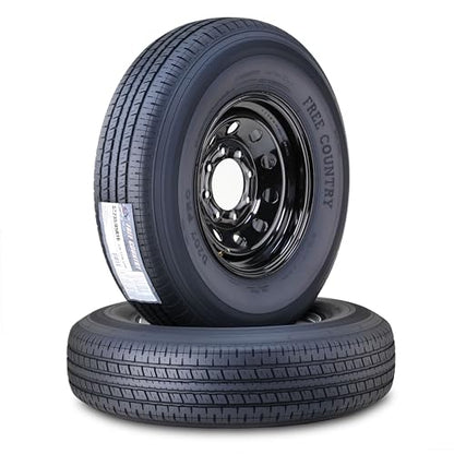 Free Country Trailer Tire Wheel ST235/85R16 12-Ply 128N 8X6.5 Black Mod Pk2 - size: ST235/85R16 /8x6.5