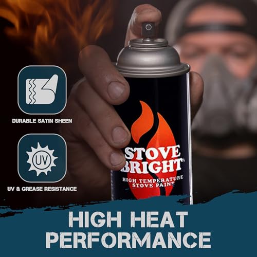 Stove Bright 8105 High Temp Spray Paint, Metallic Blue, 12 Oz, 1200°F