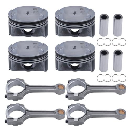 GM 2.4L Engine Rebuild Overhaul Kit w/Crankshaft,Timing Chain Kit,Head Gasket Set,VVT & & Connecting Rod Compatible with Chevrolet Buick GMC Saturn Replace# 12578164 12654958 12609858 HS54874 - color: All Include