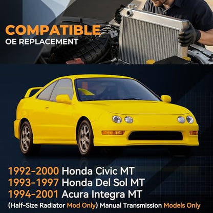 Auto Dynasty Radiator for 92-01 Honda Civic Del Sol Acura Integra MT - color: 92-01 Civic/Del Sol/Integra