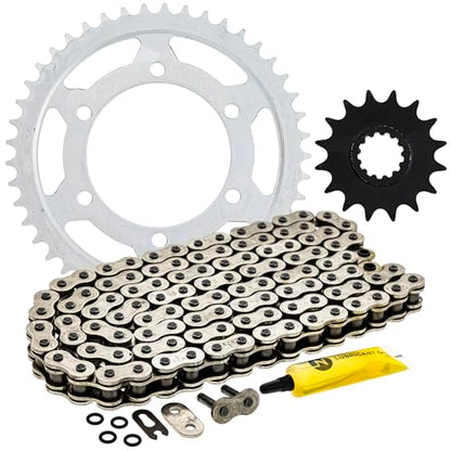 NICHE Drive Sprocket Chain Combo for Yamaha MT-09 FZ09 XSR900 Front 16 Rear 45 Tooth 525V O-Ring 110 Links - size: O-Ring Chain