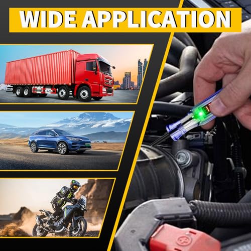 Test Light Automotive 3-120V DC LED Digital Circuit Tester with Voltage Display, Auto Bidirectional Voltage Tester, Electric Test Probe Pen for Car Battery Polarity Continuity Fuses