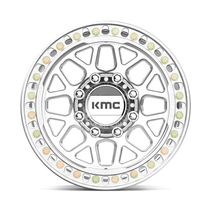 KMC Wheels KM23579080538N Grenade Crawl Beadlock KM235 17X9 8X6.5 MACH -38MM - color: MACHINED, size: 17X9, 8X6.5, 3.5, -38mm
