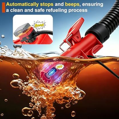 5.5 GPM Cordless Fuel Transfer Pump, with Auto Shut- Off & Beep Alert. - color: Black