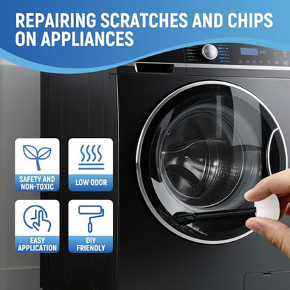 Appliance Paint Black Appliance Acrylic Touch Up Paint Enamel High-Gloss Black Touch Up Paint Pen Scratch Repair for Appliances Refrigerators Metal Surfaces Dishwasher Dryer Microwave Washers 1.5oz - color: Gloss Black
